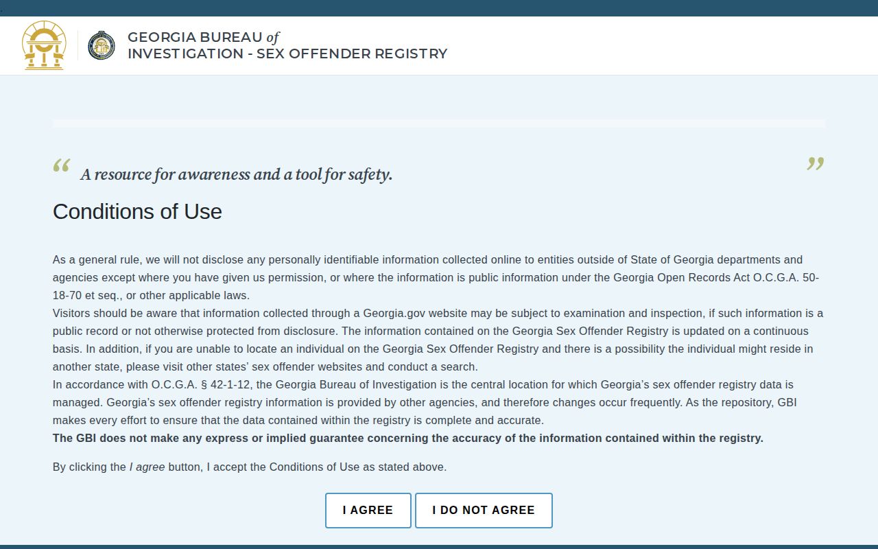 Warren County released inmate registry photo search through the official GBI system